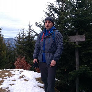 Petr Kowolowski na vrcholu Malá Stolová (5.1.2018 15:37)