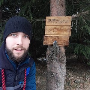 Filip Šimon na vrcholu Malá Stolová (18.1.2020 11:19)