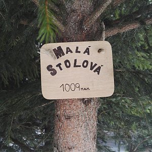 Lenka na vrcholu Malá Stolová (14.2.2020 14:00)