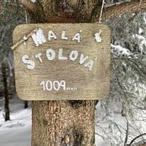 Gregořicovi na vrcholu Malá Stolová (13.1.2024 11:04)