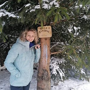 Kačička na vrcholu Malá Stolová (10.1.2021 12:00)
