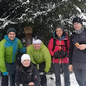 zuzana švidrnochová na vrcholu Malá Stolová (9.1.2021 13:26)