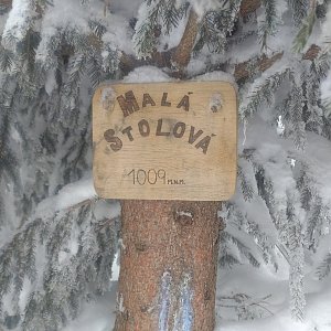 Silvie na vrcholu Malá Stolová (17.1.2021 11:44)