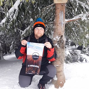 David Korček na vrcholu Malá Stolová (30.1.2021 9:16)