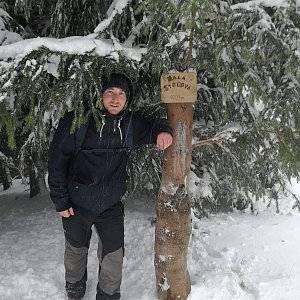 Dominik Najsar na vrcholu Malá Stolová (30.1.2021 12:00)