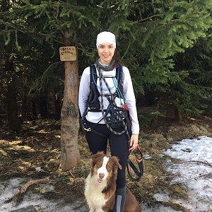 Markéta Čeníková na vrcholu Malá Stolová (25.2.2021 10:30)