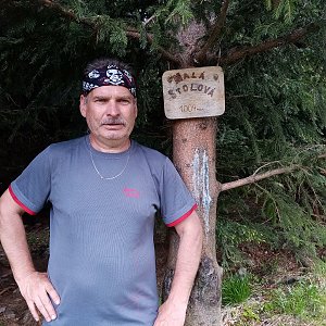 Lojza Žáček na vrcholu Malá Stolová (5.6.2021 13:55)