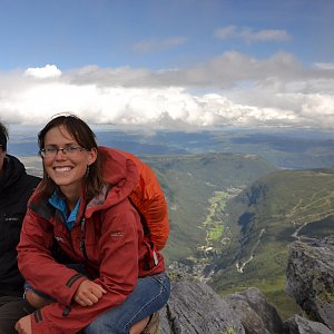 Jarda Vála on the summit of Gaustatoppen (12.8.2017 13:50)
