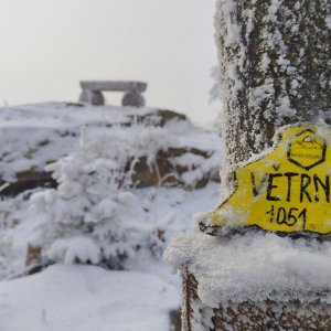 Jan Blažej on the summit of Větrný (26.12.2025 10:16)