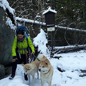 Romana na vrcholu Perník (2.1.2021 2:45)