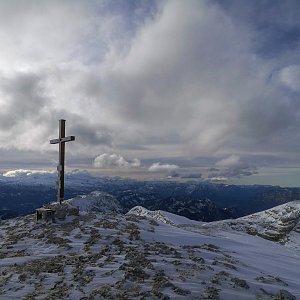 Martin Malý on the summit of Großes Tragl (16.11.2019 13:51)