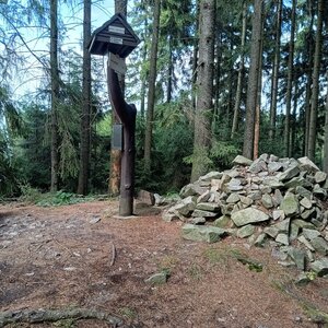 VěrkaN on the summit of Strážiště (3.8.2024 16:55)