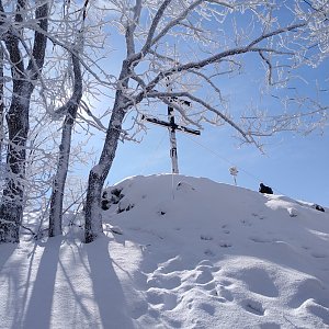 Jozef Farkaš na vrcholu Záruby (3.3.2018 11:26)
