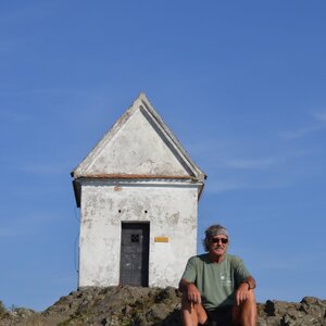 Jarda Vála on the summit of Zebín (6.9.2024)