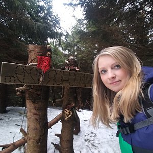 LucyS na vrcholu Malchor (18.1.2020 12:53)