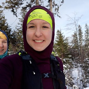 Hanka Ličková na vrcholu Nad Kršlí (22.2.2020 15:48)