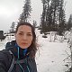 Marcela Kubíčková na vrcholu Nad Kršlí (23.1.2021 9:00)