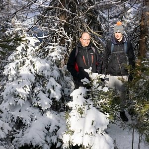 David Korček na vrcholu Nad Kršlí (10.1.2021 14:59)