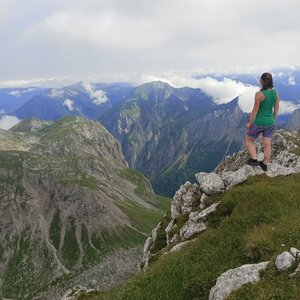 Léňa Manová on the summit of Ebenstein (13.7.2024 10:25)