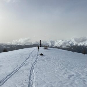 Tereza on the summit of Dorfberg (29.3.2024 16:10)