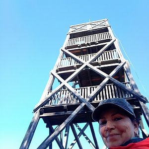 Jolanta on the summit of Viewpoint (4.2.2022 13:11)