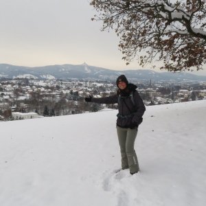 Iveta Válová on the summit of Šance (4.12.2023)