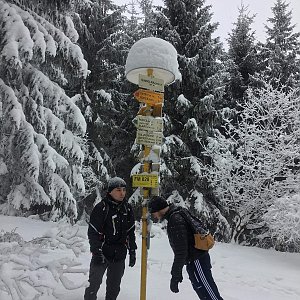 Vojtěch Horák na vrcholu Šindelná (24.2.2018)