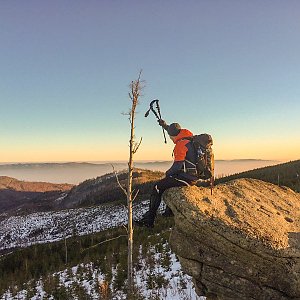 Jiří Němec na vrcholu Magurka Radziechowska (25.1.2020 7:00)