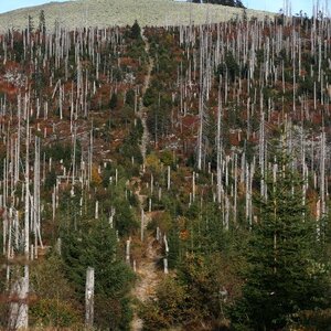 Bouřka na vrcholu Lusen Z (5.10.2015 17:13)