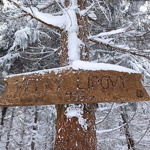 Roman Tigge na vrcholu Velký Lipový (29.1.2022 0:00)