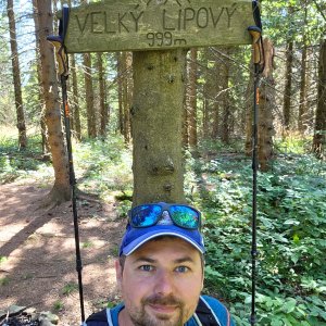 Martin Snopek on the summit of Velký Lipový (8.9.2026 12:37)