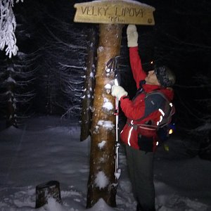 Hanka na vrcholu Velký Lipový (29.12.2018 17:37)
