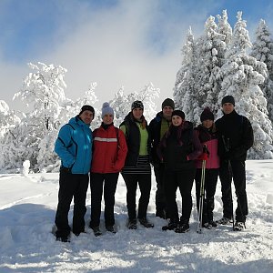 Jan Juchelka na vrcholu Velký Lipový (14.2.2021 13:00)