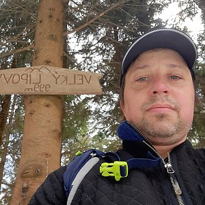 Roman Kroča na vrcholu Velký Lipový (25.4.2021 11:07)