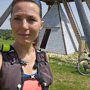Marcela Kubíčková on the summit of Borek (30.6.2024 11:46)