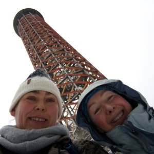 Jiřina on the summit of Vartovna (15.2.2026 12:29)