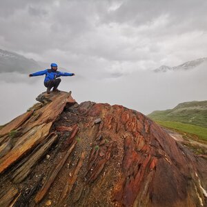 Jiří Králík on the summit of Schönwieskopf (7.7.2024 9:02)