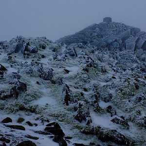 Jan Matiášek on the summit of Snowdon (13.11.2017 14:20)
