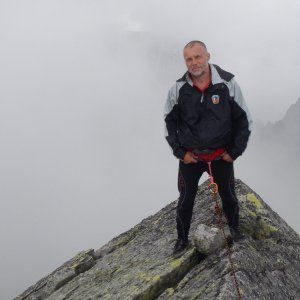 Rastislav Biarinec on the summit of Ťažký štít (15.9.2016 13:28)