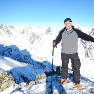Rastislav Biarinec on the summit of Malá Bašta (19.1.2017 13:34)