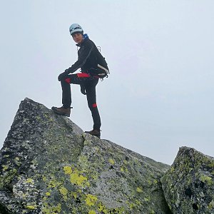 Martin Horáček na vrcholu Mlynické Solisko (3.10.2021 14:05)