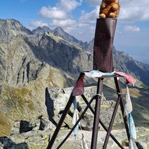 Pavel Svoboda on the summit of Svišťový štít (4.9.2024 14:00)