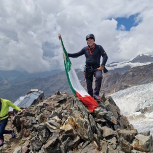Rastislav Biarinec on the summit of Punta Giovanni Gnifetti (9.8.2026 13:49)