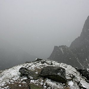 Bouřka na vrcholu Pfinnova kopa (26.6.2018 16:14)