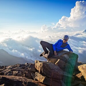 Jiří Králík on the summit of Punta Luce (24.8.2024 7:58)