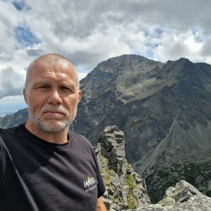 Rastislav Biarinec on the summit of Strelecká veža (2.8.2025 14:22)
