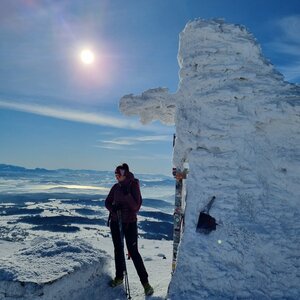 Lenka Hradská on the summit of Babia hora (21.1.2024 11:36)
