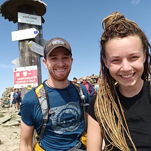 Adel on the summit of Babia hora (30.8.2020 12:22)