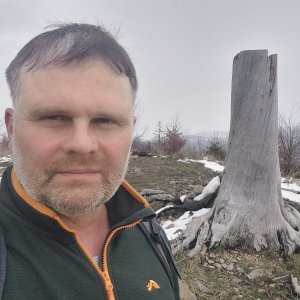 Bohumír Michal on the summit of Skalka (1.4.2026 15:35)