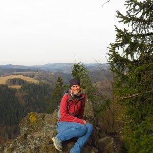 Iveta Válová on the summit of Myší skála (8.3.2026 0:00)